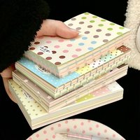 100sheetsA7 Polka Dot Notebook Double Sided Tearable Scrap Book Stickers DIY Magazine Diary Learning Supplies Background Paper