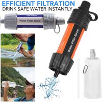 Outdoor Water Filter Drinking Straw Emergency Water Purifier Sucker Water Filtration System Travel Camping Hiking Survival Tools