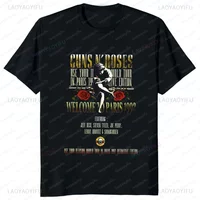 Streetwear Guns N Roses Loose Short Sleeve T-shirt Summer Trend Harajuku Short Sleeve Unisex Shirt Graphic Oversized T-shirt