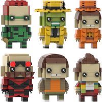 MOC Classic Movie Character Face Changing Detective Building Blocks Kit Jim Carrey The Masked Brickheadz Model DIY Kids Toy Gift