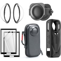 1 Set For Insta360 X5 Carrying Storage Bag Anti-scratch Portable Storage Case Cover Silicone +PC+EVA Panoramic Camera Accessory