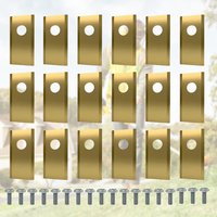 18Pcs Lawn Mower Cutting Blade Set Stainless Steel Mower Cutter Blade Single Hole Lawn Mower Blade for Worx Landroid Lawn Mowers