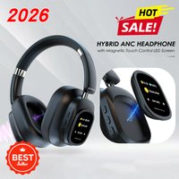 Professional AI Smart Translation Headphones Wireless ANC with LED Screen Touch Control Multi Magnetic Driver for Clear Soun