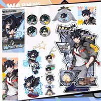 PCS-12 Game Genshin Impact Wriothesley Shark Anime Peripheral Gift Box Set Anime Cosplay Accessories Stand Badge Pendant Xmas