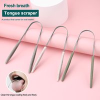 Professional Oral Hygiene Tongue Scraper 1PCS Stainless Steel U Shaped Design Fresh Breath Tongue Cleaning Care Tool
