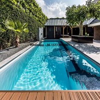 Customized Big Size Fiberglass Swim Pool Design Small Ground Fiberglass Inground Sale Transparent Swimming Pool