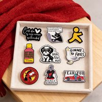 Cute Cat Animals Shih Tzu Enamel Pin Cartoon Quotes Brooch Pines Lapel Pins Badge on Backpack Clothing Accessories Jewelry Gifts