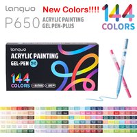 LANGUO 144/6 Colors 1.0mm Acrylic Gel Pen Large Capacity Student Writing Pen Drawing Painting Office School Supplies Stationery