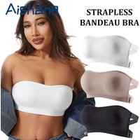 Strapless Push Up Bra For Women Wireless Removable Pad Invisible Daily Brassiere Underwear Seamless Backless Bandeau Bralette