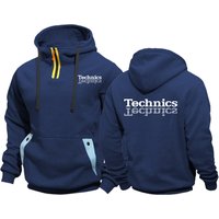 Technics Men's Dj 1200 Turntable Music Semi-Zip Hooded Sweatshirt Hoodies Hooded Jacket Pullover Casual Coats Sweatshirts Tops