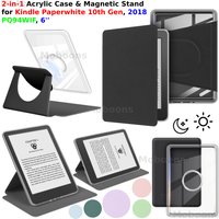 For Kindle Paperwhite 10th Gen Case 6'' 2018 PQ94WIF 360° Rotatable 2-in-1 Magnetic Detachable Acrylic Case Stand Kindle Funda