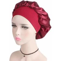 1-4pcs Women Night Sleep Hair Caps Silky Bonnet Satin Double Layer Adjust Head Cover Hat For Curly Springy Styling Accessories