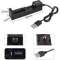18650 Battery Charger 1 Slots For 14500 16340 26650 Charging Universal Smart Quick Battery Rechargeable Lithium Battery Charger
