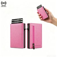 Slim RFID Business Card Holders Pop-Up Credit Card Holder with Quick Access, Anti-Theft Minimalist Case, Durable Card Organizer