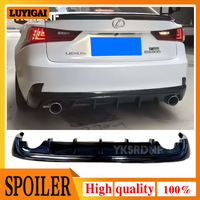 For Lexus IS250 IS350 IS200T 2014-2016 Rear Lip IS Diffuser Spoiler ABS Plastic Material Gloss Black Carbon Look Car Parts