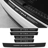 Car Door Sill Protector Sticker Carbon Fiber Threshold Strip for OPTIMA Logo Trunk Door Bumper Guard Trim Anti Scratch Tape