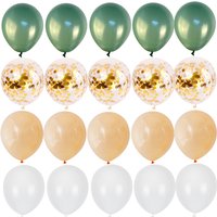 20pcs Green Gold White Latex Confetti Balloons Jungle Safari Animal Party Baby Shower Birthday Wedding Party Decorations Globos