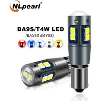 Nlpearl 2x Signal Lamp BA9S T4W Led Bulb BAX9S BAY9S H21W H6W LED 12V Car Led Bulb Canbus 3030 Chips Interior Light Dome Lamp