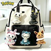 Mimikyu Eevee Plüsch-Schlüsselanhänger: Pocket Monster Cos Eeveelution Snorlax Puppe Anime-Anhänger für Fans, Sammlerstück, Sylveon Geschenk, Deko