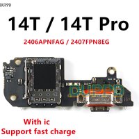 Charging Flex For Xiaomi 14T Pro 14TPro USB Charge Port Jack Dock Connector Charging Board Microphone Flex Cable