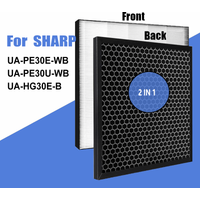 for Model UA-PE30E-WB UA-PE30U-WB UA-HG30E-B Sharp Air Purifier Replacement True HEPA Carbon Deodorizing Filter UZ-HG3HF