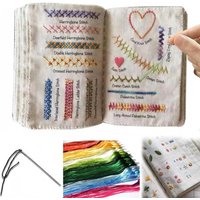 Sewing Book, Enthusiasts & Beginners Embroidery Instructions Book for DIY Sewing Kit, Creative Embroidery Stitches Book