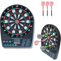 Portable Electronic Dartboard - Wall-Mount & Tabletop Stand Design - Mini Digital Dart Game for Family Parties