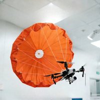 Tear-resistant Recyclable Anti-fall Protection Parachute Head Dia 70cm 100cm Round Parachutes Cloth for FPV UAV Landing Protect