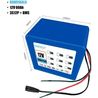 100% New 12V 3S12P Protection Plate12V 60Ah Battery Pack 12V 60000mAh 18650 Lithium ion DC 12.6V Super Rechargeable Battery
