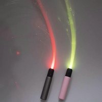 Rechargeable LED Fiber Optic Whip Light 360° Swivel Optical Whips Multicolor Disco RGB Sparkle Flow String Light Dancing Glowing