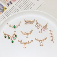 4pcs Copper Micro-inset Zircon Ancient Style Pendant Bracelet Necklace Accessories Manufacturing Materials Charms