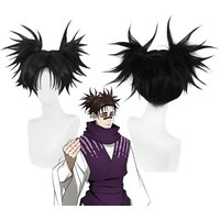 High-Quality Anime Jujutsu Kaisen Choso Cosplay Synthetic Hair 14-Inch Double Ponytail High Braids Halloween Daily Party Wig