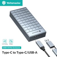 Yottamaster 40Gbps M.2 NVMe SSD Enclosure USB4 Type C NVMe External Hard Drive Case Compatible with Thunderbolt 4/3/USB 3.2 3.0