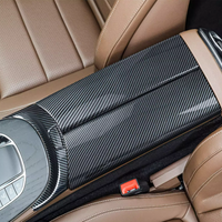 Für Mercedes Benz E-Klasse W213 2016-2023 Auto-Armlehnenbox-Panel, dekorative Abdeckung der Armlehnenbox, ABS-Kunststoff, Kohlefaser