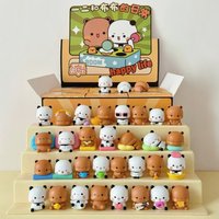 New Genuine Panda Yier And Bubu Doll Happy Life Series V2 Blind Box Mini Bubu Dudu Anime Action Figure Mystery Box Toys Gifts
