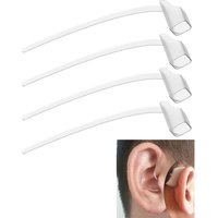 4Pcs NEW Low Touch Sports Lock Easy to Replace Secure Fit Hearing Aid Lock Clear Retention Tail for Oticon 85db Ear Care