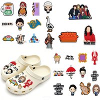 Hot sales 1-28pcs Cartoon Old Friends Series PVC Shoe Charms Accessories DIY Detachable Sandal Wristbands Decorations Gifts