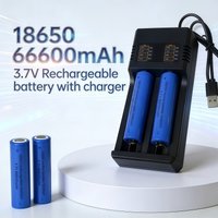 Ultra Large Capacity 66600mAh 18650 3.7V Li-ion Battery Combo Kit with Dedicated Charger for Kids Toys Portable Power Devices
