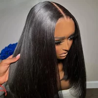 Bob Short Straight Hair Wig without Clip Synthetic Hair Ready to Wear with Elastic Cord Improved Women's Hair Color