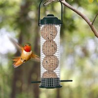 Bird Feeder Dumplings Grease Ball Rack Outdoor Hanging Pet Food Dispenser Multiple Holes Food Feeding Tool for Flying Animals