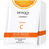 10pcs BIOAQUA Vitamin C Facial Mask Face skincare Moisturizing Face Mark Brightening Repairing Facial Masks for Face Skin Care