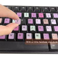 Notebook English Keyboard Sticker Macaron Color Key Sticker Desktop Computer Sticker Scrub Repair Dust-proof Keyboard Film