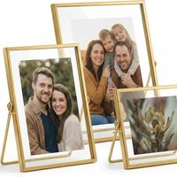 Tabletop Decorative Frame, Metal Photo Frame, Transparent Surface Picture Frame Wedding Decoration