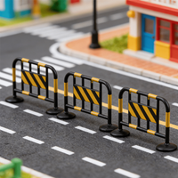 5PCS Miniature Barricade Model Road Traffic Barrier Fence DIY Micro Landscape Railroad Block For Diorama Accessories