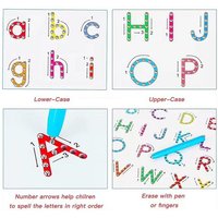 Alphabet Magnetic Drawing Board 2-in-1 Practice Learning Educational Toy Double-Sided Magnets Tracing Board Stem Toy Letters