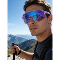 AliExpress NONE New Outdoor Sports Cycling Glasses European And American Windproof Sunglasses Men's And Women's One-Piece Sports Sunglasses 1132
