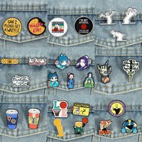 2-6pcs/set Anime Collection Enamel Pins TV Series Movie Film Brooches Rabbit Fox Coffee Badges Cartoon Maomao Waffles Jewelry