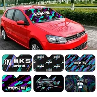 Sports Car HKS JDM Accessories Car Sun Shades Cover Anti-UV Protection Car Window Sunshades Foldable Windshield Sunshade