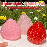 Soft Strawberry Squeeze Toy Slow Rebound Stress Relief for Kids Adults Office Parties Perfect Gift Ideal for Ages 3+