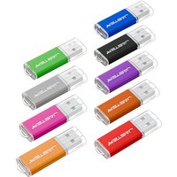 Mini Metal Pen Drive 128GB Portable USB Flash Drive 64GB Creative Business Gifts Memory Stick Free Key Chain Pendrive 32GB Black